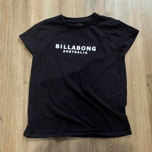 Billabong Black Tee with White Logo